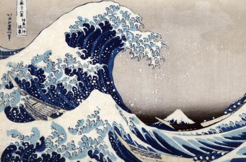 Foto: Katsushika Hokusai, La [Grande] Onda presso la costa di Kanagawa dalla serie Trentasei vedute del monte Fuji 1830-1832, Silografia policroma ©Courtesy of Museo d’Arte Orientale E. Chiossone