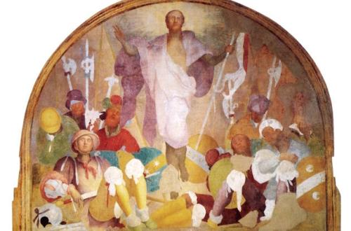 Pontormo (Jacopo da Pontormo), Resurrezione, 1523 - 1525 affresco staccato, cm 232 x 291 Firenze, Arcidiocesi - Certosa di San Lorenzo al Galluzzo ph. Ottaviano Caruso
