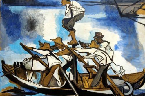 RENATO GUTTUSO, La pesca del pesce spada, 1949, olio su tela 150 x 205 cm, Collezione Lino Mezzacane © Renato Guttuso, by SIAE 2026