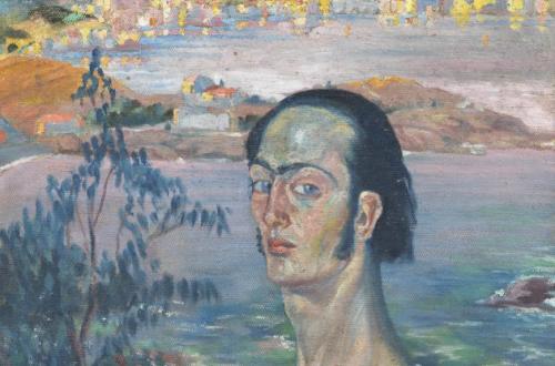 Salvador Dalí Autoritratto con il collo di Raffaello / Autorretrato con cuello rafaelesco 1921 Olio su tela © Salvador Dalí, Fundació Gala-Salvador Dalí, Roma, 2025