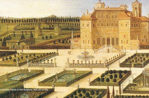 Ville e giardini di Roma: una corona di delizie-Foto: Joseph Heinz il Giovane, Veduta di Villa Borghese, 1625 circa, olio su tela, collezione privata