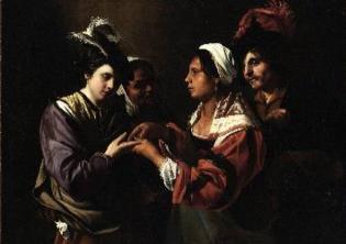 Bartolomeo Manfredi (Ostiano, 1582 – Roma, 1622), La buona ventura, 1616–1617 circa, © Detroit Institute of Arts, Detroit 