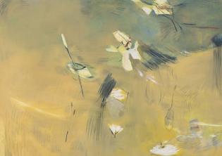 Elisa Montessori, Campi Elisi, 1994, olio e grafite su tela, 142,5 x 122,5 cm, Crediti fotografici: Giorgio Benni, Courtesy l’Artista e Galleria Monitor Roma|Lisbona|Pereto (AQ)