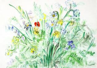 Fiori di Campo, 1950 ca. Acquarello e gouache su carta Velin d’Arches 50x65,8 cm, MAM Paris, Paris Musées / Musée d'Art Moderne, Droits d'auteur © ADAGP © Raoul Dufy by SIAE 2022