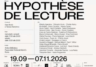 Hypothèse de lecture, mostra d'arte contemporanea-Foto: locandina ufficiale della mostra Hypothèse de lecture, mostra d'arte contemporanea-Foto: locandina ufficiale della mostra