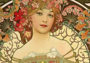 Mucha-Foto: Alphonse Mucha, Reverie, 1896 – litografia - 68x50 cm, Collezione privata