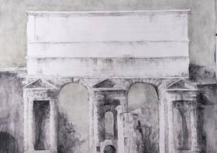 Pedro Cano, Porta Maggiore, 2025, Acquerello su carta, 114x139, foto José Luis Montero Pedro Cano, Porta Maggiore, 2025, Acquerello su carta, 114x139, foto José Luis Montero